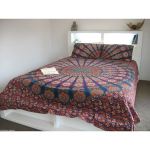 Housse de couette Mandala drap de couverture réversible et 2 taies d'oreiller assorties Hippie couvre-lit drap de lit coton décor ethnique art - Product Image 3