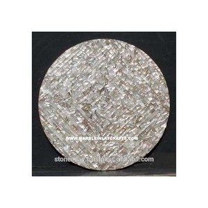 Very Beautiful <b>White</b> Mother Of Pearl <b>Round</b> <b>Table</b> Top - Product Image 1