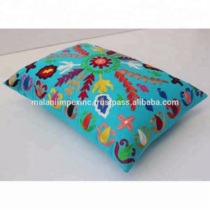 Indian Cotton Embroidered Home Decorative Pillows Disposable Cushion Cover Prints for <b>Hotels</b> and Hospitals Christmas <b>Style</b> - Product Image 3