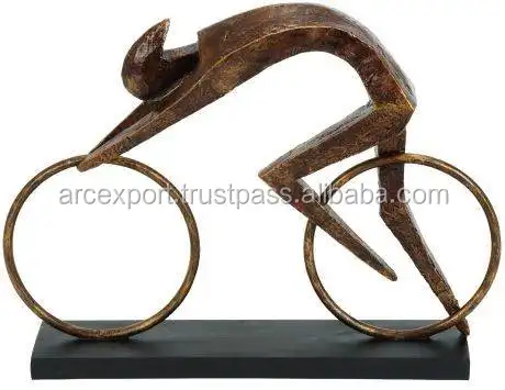 Ciclo de forma de metal escultura humana