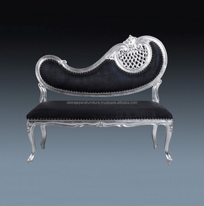เฟอร์นิเจอร์คลาสสิกไม้มะฮอกกานีโบราณเงินแกะสลักโซฟาสไตล์อิตาลี - Product Image 1