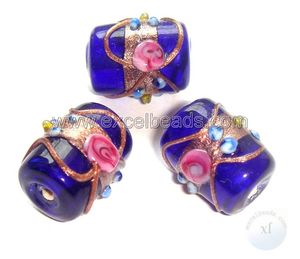 ลูกปัดแก้วคริสตัล lampwork ลูกปัดแก้วคริสตัลในสีฟ้าสีดำสีขาวสีเขียวสีม่วงรูปไข่ที่สวยงามหลอด12X15มม. สำหรับตกแต่ง - Product Image 4