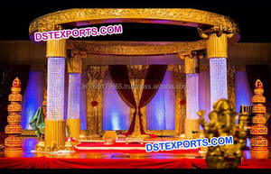 Mariage Krishma Cristal Mandap Ensemble Indien De Mariage en Cristal de Fiber Mandap Mariage Mandap - Product Image 2
