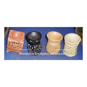 Different Shape Soapstone Aroma Oil Burners - Product Image 1