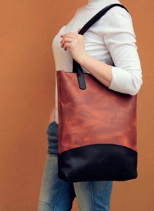 ALD — fourre-tout en cuir véritable femme, sac à main fait à la main, ALD 0063 - Product Image 2