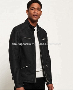 Veste en cuir véritable et en peau de mouton pour hommes, nouveau design à la mode, personnalisé, de qualité supérieure, - Product Image 4