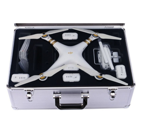 Estuche de Aluminio para <span class=keywords><strong>DJI</strong></span> <span class=keywords><strong>Phantom</strong></span> 3, Estuche Profesional de Aluminio EVA Rígido con Cierre de Llave, Caja para Dron FPV, Estuche para Herramientas de Quadcopter - Product Image 2