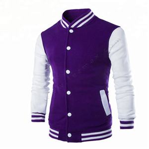 Vestes Letterman personnalisées pour l'hiver avec logos brodés Plus Size Méthode de tissage crochet respirant - Product Image 1