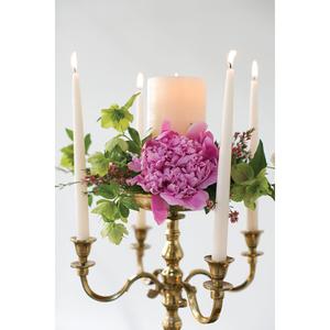 Fancy decorativo aluminio cinco brazos largo boda candelabro centro de mesa chapado en oro para el hogar y la decoración de Navidad - Product Image 2