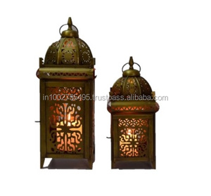 Portavelas de Metal de Latón Antiguo Hecho a Mano, Decoración de Filigrana para el Hogar, Elegantes Portavelas IHA MFG IHACA044 - Product Image 4