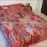 Великолепные Красочные Лоскутные винтажные панели Banjara, индийские пледы, удивительные ручные покрывала