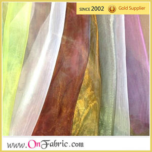 Tejido sólido de gasa transparente de poliéster, tela barata de 280CM - Product Image 4