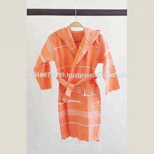 Turkish <b>Towel</b> Cotton <b>Bathrobe</b>, Peshtemal Robe, Summer Beach Wear Light Weight Kimono PEST-WR-KDSROBE7 - Product Image 2