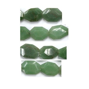 Pepita de Aventurina verde de alta calidad, piedra preciosa facetada perforada, cadena completa, collar curativo de cristal natural, mayorista - Product Image 2