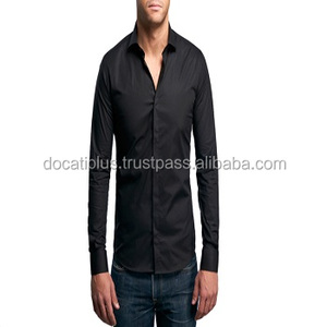 เสื้อเชิ้ตสำนักงานผู้ชายแบบมีปุ่มซ่อน ผลิตตามสั่ง (OEM) - Product Image 1