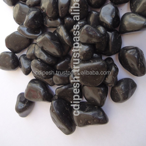 Guijarros y Piedras Redondas de Ágata Negra y Turmalina, Decoración de Baño de Piedra Natural con Diseño Moderno - Product Image 2