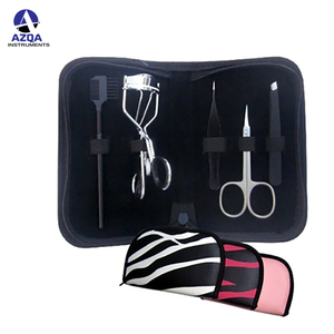 Kit de manicura y pedicura de cuero con pinzas para uñas, limas y tijeras para cutículas, juego profesional para el cuidado de las uñas con bolsa de embalaje - Product Image 4
