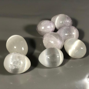 Huevos de Selenita Blanca Natural para Decoración del Hogar, Superficie Suave Pulida, Dureza HRC 62-66 - Product Image 5