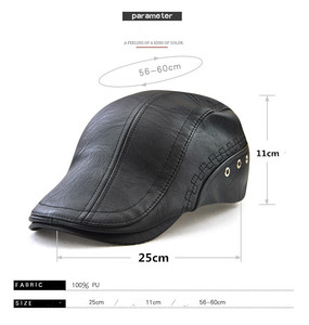 Cuir noir casquette conduite - Product Image 2