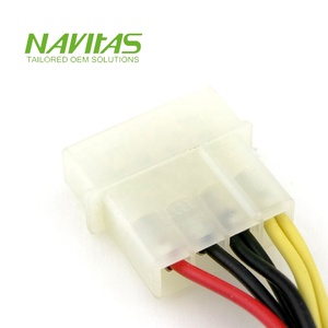 Ensamblaje de cable personalizado con conector de 4 posiciones Tyco y enchufe hembra HDB44 - Product Image 5