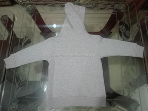 Automne vente enfants pull à capuche avec fermeture éclair pull chemise 100% coton doublé et teint uni pour l'hiver - Product Image 5