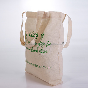 Eco-Friendly Standard Size Cotton Canvas Tote <b>Shopping</b> <b>Bags</b> <b>Reusable</b> Handled Totes with Printed Letters Screen Promotions Gifts - Product Image 3