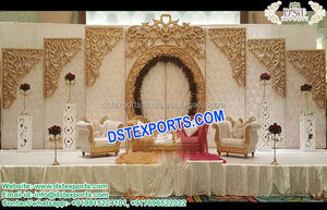 Paneles tapizados en cuero para escenario de boda, sofás de dos plazas con estilo, con paneles de recepción, para canadiense - Product Image 2