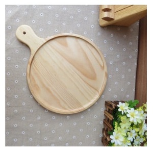 Assiette à pizza en bois de taille polie et personnalisée et plateau à pizza en bois de haute qualité avec poignée - Product Image 6