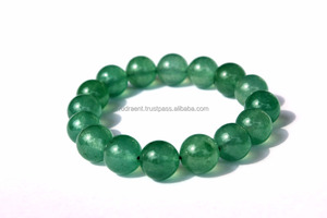 สร้อยข้อมือลูกปัดอัญมณี12มม. สีเขียว Aventurine กำไลยืดได้หินคริสตัลบำบัดธรรมชาติสร้อยข้อมือลูกปัดแฟชั่น - Product Image 5