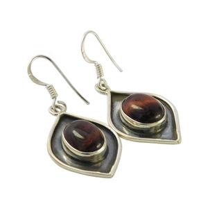 Nueva moda Ojo de Tigre piedra preciosa pendiente hecho a mano 925 joyería de plata esterlina pendientes regalo para ella - Product Image 1