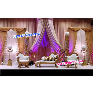 Sofá DE BODA tallado real de diseño moderno, muebles de boda indios para aplicación de fiesta - Product Image 1