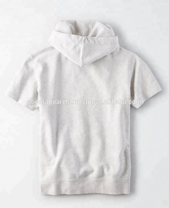 เสื้อครอปแบบสวมหัวแขนสั้นมีฮู้ดสำหรับผู้ชายเสื้อแบบสวมหัวพิมพ์ดิจิตอลสีพื้นสำหรับฤดูหนาว - Product Image 2