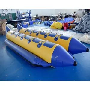 Double Tubes Inflatable Water Banana Boat With Repair Kit For Sale