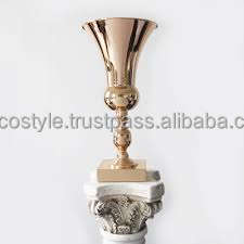 Grand Or Piédestal fleur Vase - Product Image 3