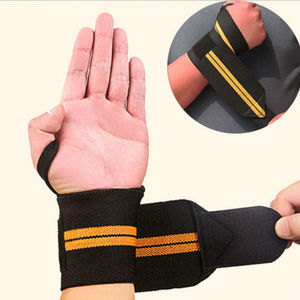 Vente en gros, logo personnalisé, support de poignet élastique, sangles de gymnastique, haltérophilie, enveloppes de poignet en coton - Product Image 1