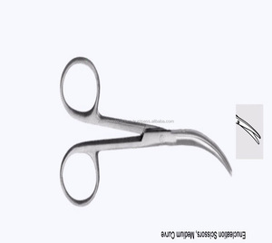 Ciseaux d'énucleation pour salle d'opération d'hôpital médical, courbés moyens, 11 cm - Product Image 4
