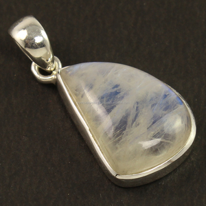 Pendentif classique en argent sterling 925 en gros avec pendentifs et breloques en pierre de lune arc-en-ciel pour hommes et femmes - Product Image 1