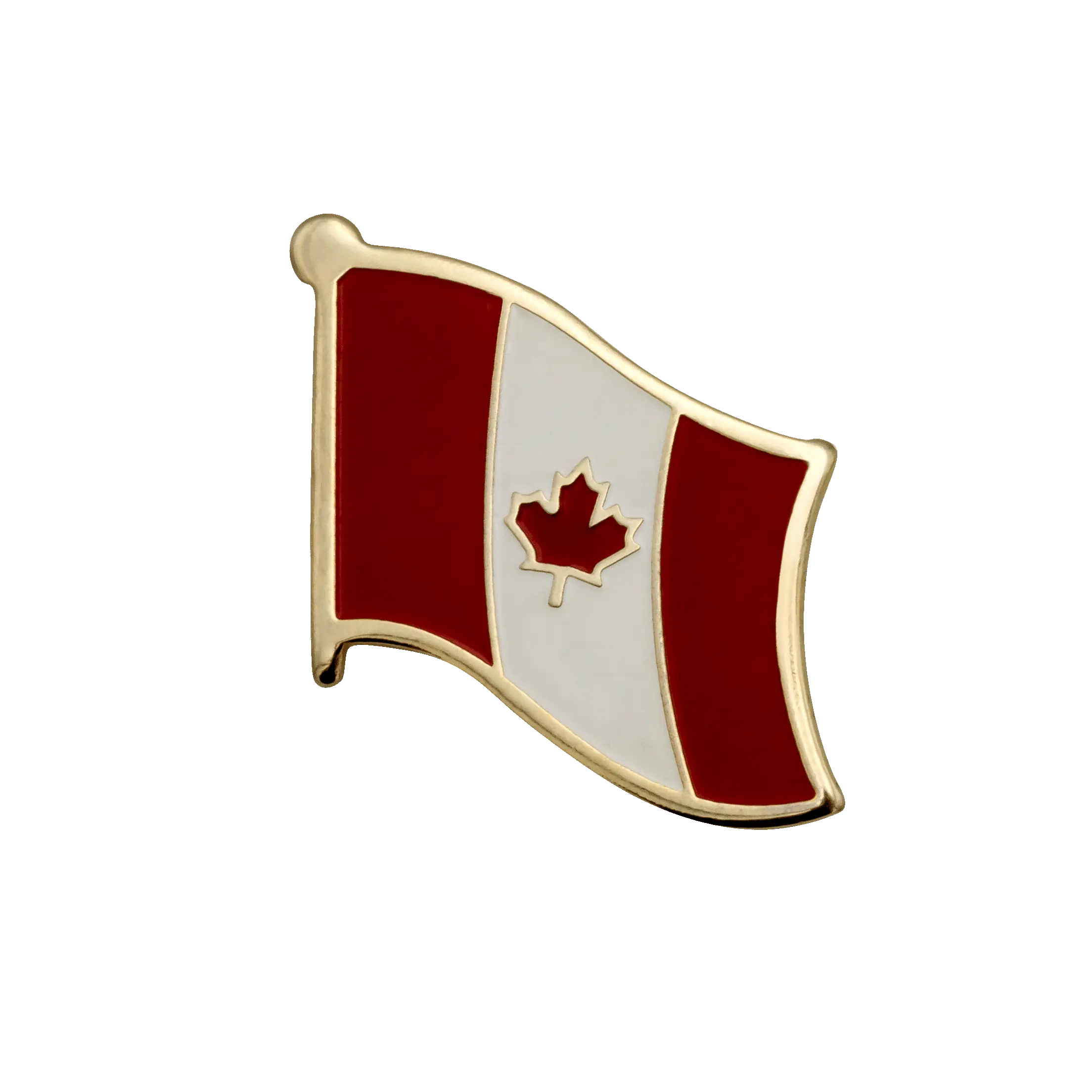 โปรโมชั่นที่กำหนดเองเคลือบยากธงประจำชาติขายส่งธงแคนาดาปก Pins