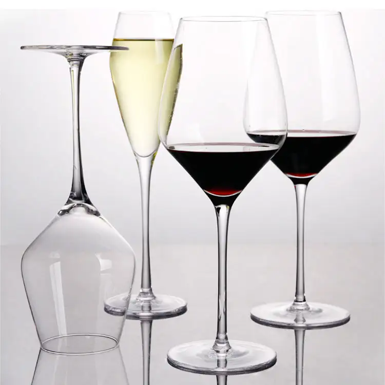 handgeblasener kelch weinglas bleibfrei kristallglas großhandel glas kelch rotwein gläser kristall gut gestaltet