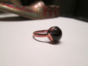 925 Sterling silver Smoky Quartz Gemstone Rose Gold Plated <b>Fine</b> <b>Ring</b> - Product Image 2