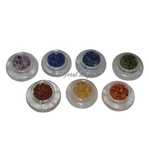 Buy at Wholesale Price Healing Chakra <b>Sets</b> : <b>Crystal</b> Quartz Orgone Chakra <b>Set</b> Mascot Style Healing Products - Product Image 1