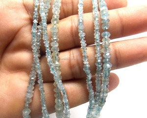 Cuentas de apatita natural, piedras preciosas hechas a mano, forma de Rondelle, regalo de joyería de moda para ella, hebras de Rosario con cuentas - Product Image 4