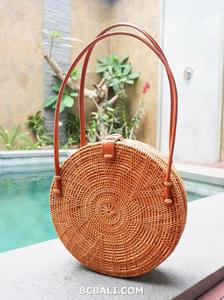 En gros Qualité D'exportation!! Grande Taille Rotin Cercle Rond Sacs À Main D'été Traditionnel Mode Design Ethnique de Bali - Product Image 3