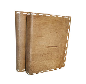 Journal en cuir relié rigide classique vintage B5, personnalisable, pour l'école, le bureau, l'écriture, la conservation des souvenirs, excellents cadeaux, groupe ADN, brun - Product Image 3