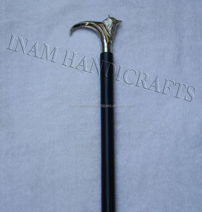 Custom antique Designer vintage Nautical wooden foldable walking stick with cast brass derby <strong>handle</strong> - Product Image 2