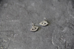 Breloque du mauvais œil, ensemble de Micro pavé CZ, plaqué or, 7x11mm, pièces - Product Image 2