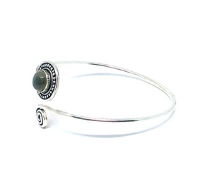 Brazalete de labradorita de tono plateado hecho a mano para pulsera, brazalete de regalo de Navidad a la moda, brazalete de moda - Product Image 3