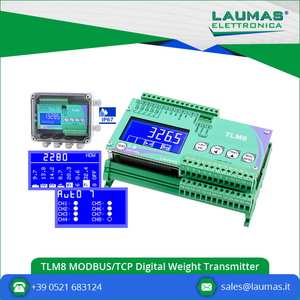Transmetteur de poids numérique-analogique TLM8 Modbus/TCP [Rs485 - Modbus/TCP] 8 canaux pour cellules de pesée - Product Image 3