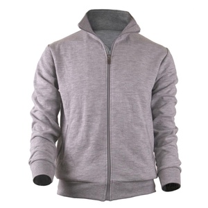 Servicio OEM de Alta Calidad, Suéter de Invierno para Hombre, 100% Algodón, Cuello Alto, Cierre de Cremallera, Liso, Venta al Por Mayor - Product Image 1