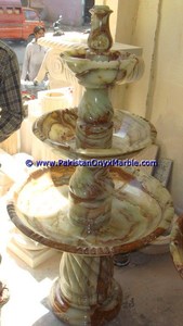 น้ำพุหินธรรมชาติสีเขียวอ่อนออนิกซ์ - Product Image 3